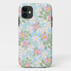 Roze Dogroses op Sky Blue Xtreme iPhone 5 Hoesje