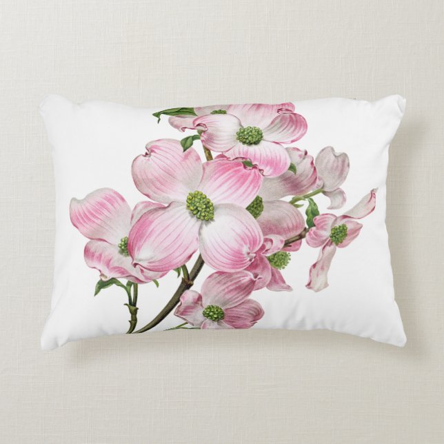 Roze Dogwood  Accent Pillow Kussen (Voorkant)
