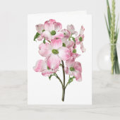 Roze Dogwood  Blank Wenskaart Kaart (Voorkant)
