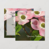 Roze Dogwood Bloemen Verjaardag Kaart (Voorkant / Achterkant)