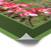 Roze Dogwood Bloesems Schilderij Abstract Poster (Hoek)