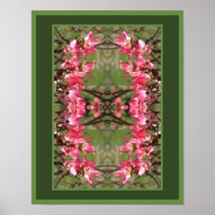 Roze Dogwood Bloesems Schilderij Abstract Poster