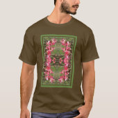 Roze Dogwood Bloesems Schilderij Abstract T-shirt (Voorkant)
