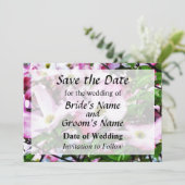 Roze Dogwood Blossom Save the Date (Staand voorkant)
