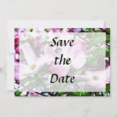 Roze Dogwood Blossom Save the Date (Achterkant)
