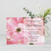 Roze Dogwood Blossom Vrijgezellenfeest Kaart (Staand voorkant)