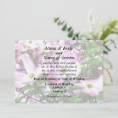 Roze Dogwood Blossom Weddenproducten Kaart (Staand voorkant)