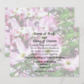 Roze Dogwood Blossom Weddenproducten Kaart (Voorkant / Achterkant)