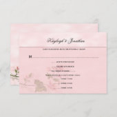 Roze Dogwood Blossoms Floral RSVP (Voorkant / Achterkant)