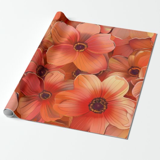 Roze Dogwood Cadeaupapier (Uitgerold)