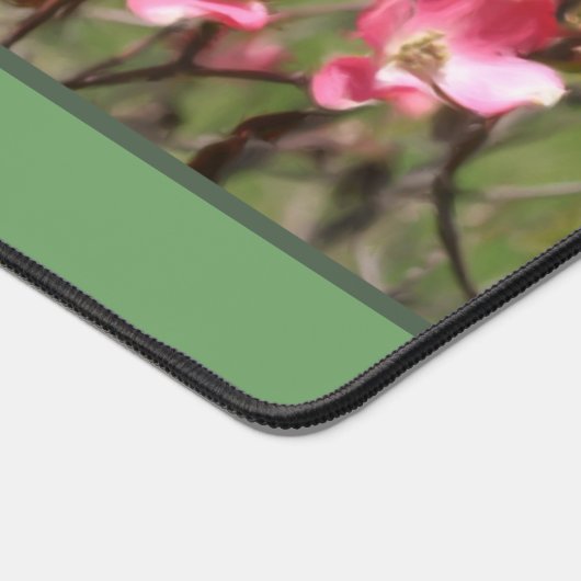 Roze Dogwood Flower Blossom Painting Personalized Bureaumat (Hoek)