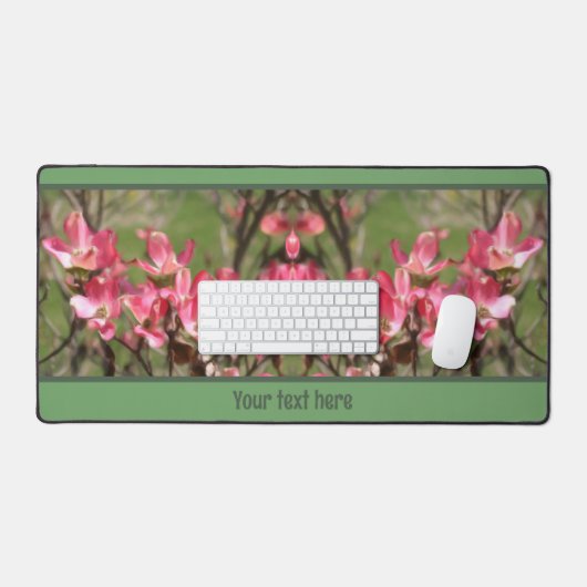 Roze Dogwood Flower Blossom Painting Personalized Bureaumat (Keyboard & Muis)