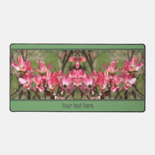 Roze Dogwood Flower Blossom Painting Personalized Bureaumat (Voorkant)