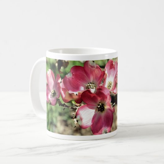 Roze Dogwood Flower Koffiemok (Voorkant links)