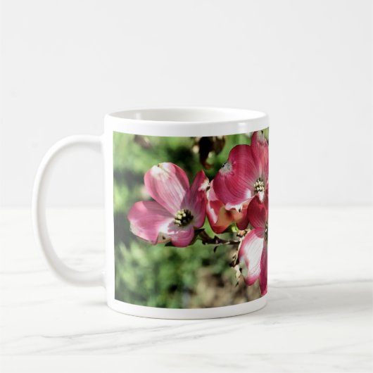 Roze Dogwood Flower Koffiemok (Links)
