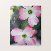 Roze Dogwood Flower Personalized Gift Puzzle Legpuzzel (Verticaal)