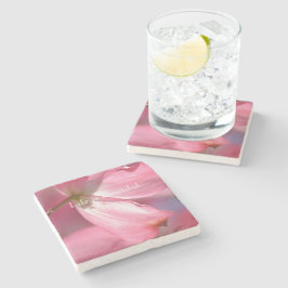 Roze Dogwood Flowers Stenen Onderzetter