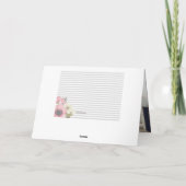 Roze Dogwood Foto gevouwen Dank u kaarten (Achterkant)