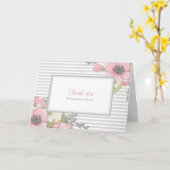 Roze Dogwood Foto gevouwen Dank u kaarten (Gele Bloem)