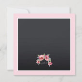 Roze Dogwood Invitation Kaart (Achterkant)