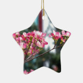 Roze Dogwood Keramisch Ornament (Rechts)