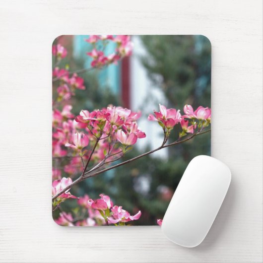 Roze Dogwood Muismat (Met muis)