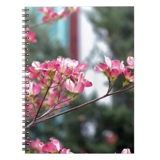Roze Dogwood Notitieboek (Voorkant)