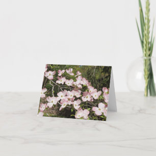 Roze Dogwood Notitiekaartje