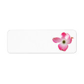 Roze Dogwood Return Address Labels (Voorkant)