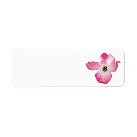 Roze Dogwood Return Address Labels (Voorkant)