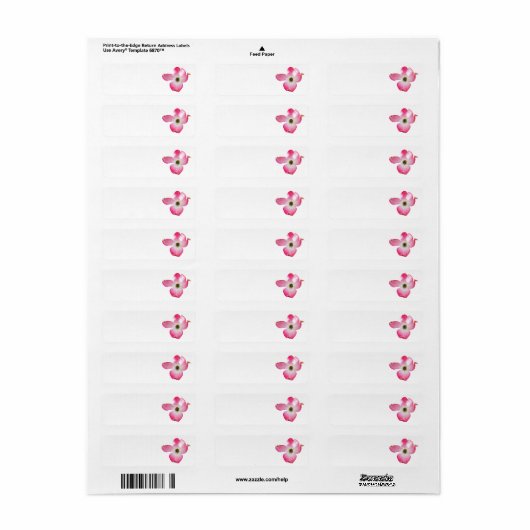 Roze Dogwood Return Address Labels (Full Sheet)