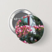 Roze Dogwood Ronde Button 5,7 Cm (Voorkant /achterkant)