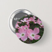 Roze Dogwood Ronde Button 5,7 Cm (Voorkant /achterkant)