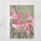 Roze Dogwood Schilderij Bloemen Art Party Kaart (Achterkant)