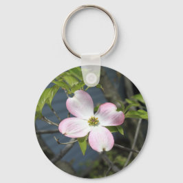 Roze Dogwood Sleutelhanger