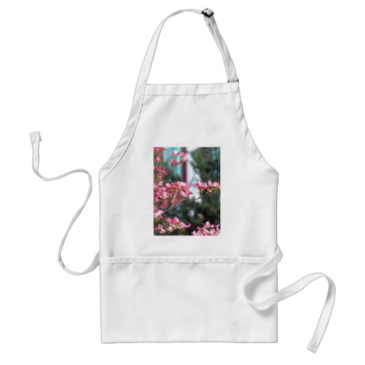 Roze Dogwood Standaard Schort (Voorkant)