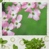 Roze Dogwood-waterval Keukenhanddoeken (Gevouwen)