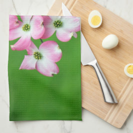 Roze Dogwood-waterval Keukenhanddoeken