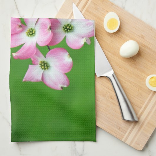 Roze Dogwood-waterval Keukenhanddoeken (Quarter Fold)
