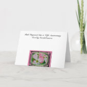 Roze Dogwood Zoon & Echtgenote Verjaardagskaart Kaart (Achterkant)