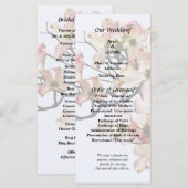 Roze Dogwoodtak Programmakaart (Voorkant / Achterkant)