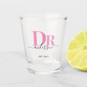 Roze Dokter Medisch Professioneel Shot Glas (Voorkant)