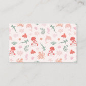 Roze Dolfijn Luier Raffle Ticket Informatiekaartje (Achterkant)