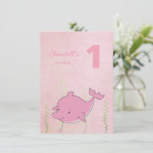 Roze Dolfijn onder de Kaart van de Foto van de (Staand voorkant)