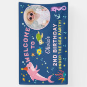 Roze dolfijn onder het Zee Geboortedatum Foto welk Spandoek (Verticaal)