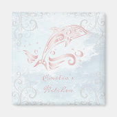 Roze dolfijn op maat gemaakt magneet (Voorkant)