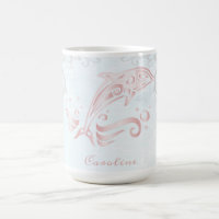 Roze dolfijn op maat gemaakte koffie Mok