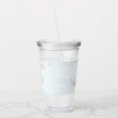 Roze dolfijn op maat gepersonaliseerd acryltumbler acryl drinkbeker (Links)