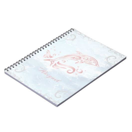 Roze dolfijn, persoonlijk Notitieboek (Linkerzijde)