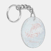 Roze dolfijn persoonlijke Sleutelhanger (Voorkant Links)